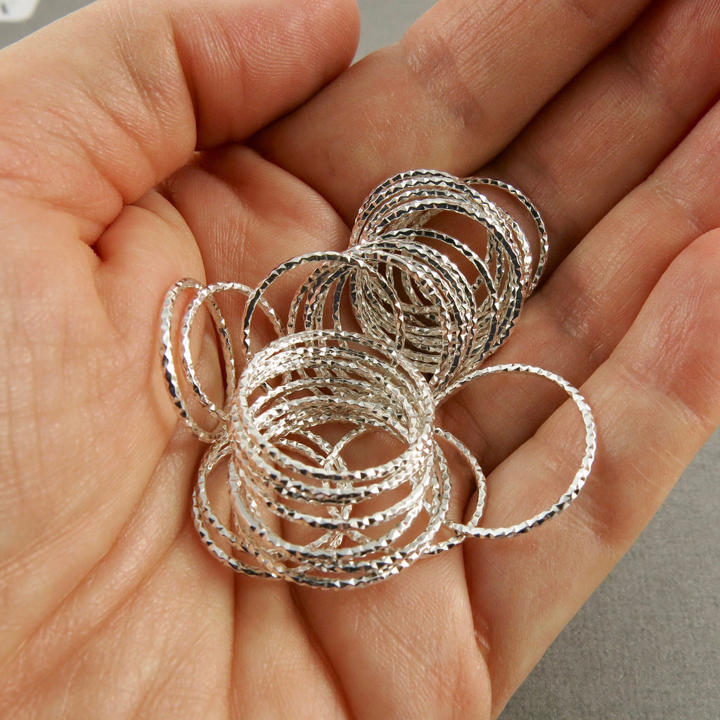 Bague empilable scintillante • Argent sterling