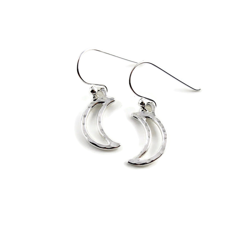 Boucles d'oreilles croissant de lune • Pendants en argent sterling 