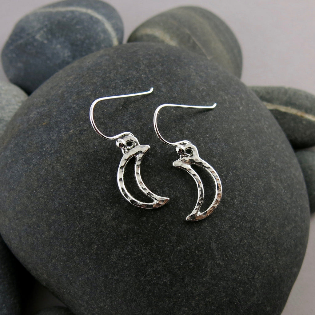 Boucles d'oreilles croissant de lune • Pendants en argent sterling 