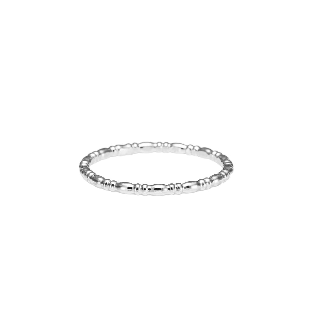 Bague empilable en perles géorgiennes • Argent sterling