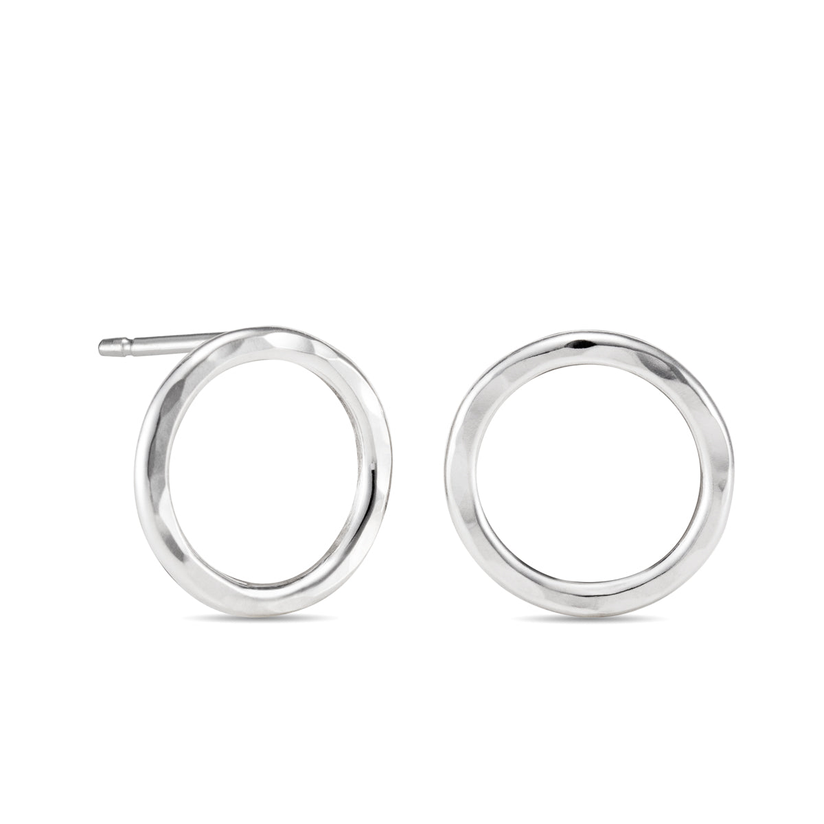 Clous d'oreilles Breathe • Argent sterling texturé martelé