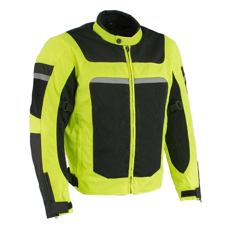 Milwaukee Leather Men's Mesh & Nylon Combo Racer Jacket