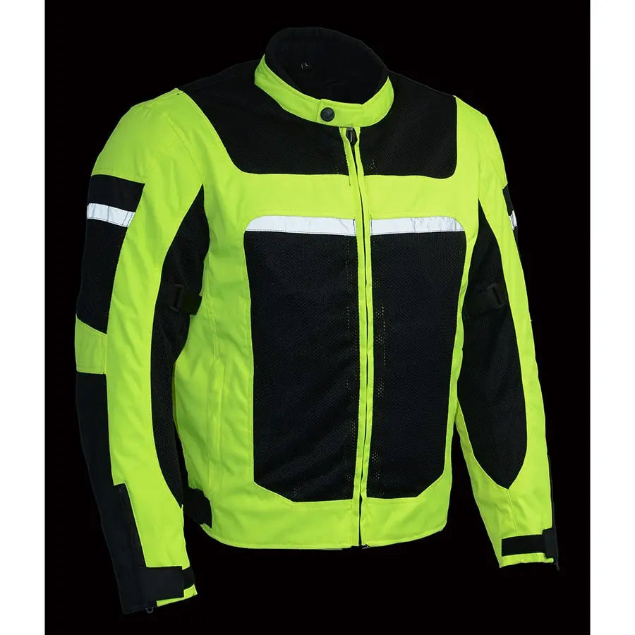 Milwaukee Leather Men's Mesh & Nylon Combo Racer Jacket