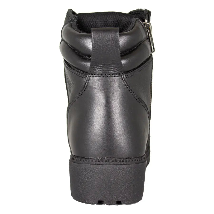 Milwaukee Leather Women's Side Zip Lace Up Motorcycle Boots
