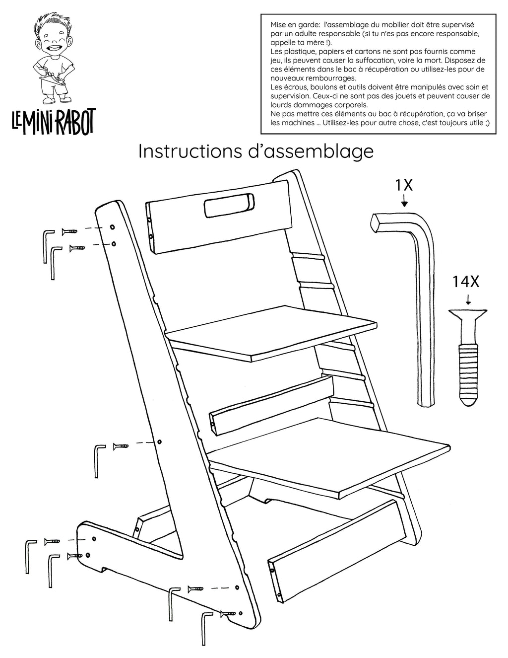 Wooden Adjustable Chair for Children - The Mini Evolves