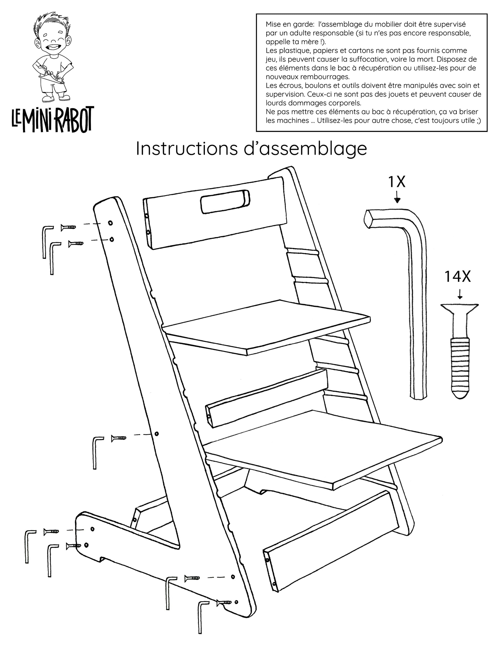 Wooden Adjustable Chair for Children - The Mini Evolves