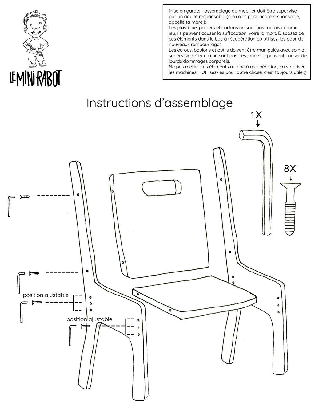 Expandable Wooden Table and Chairs Set for Kids - Le Mini Curieux