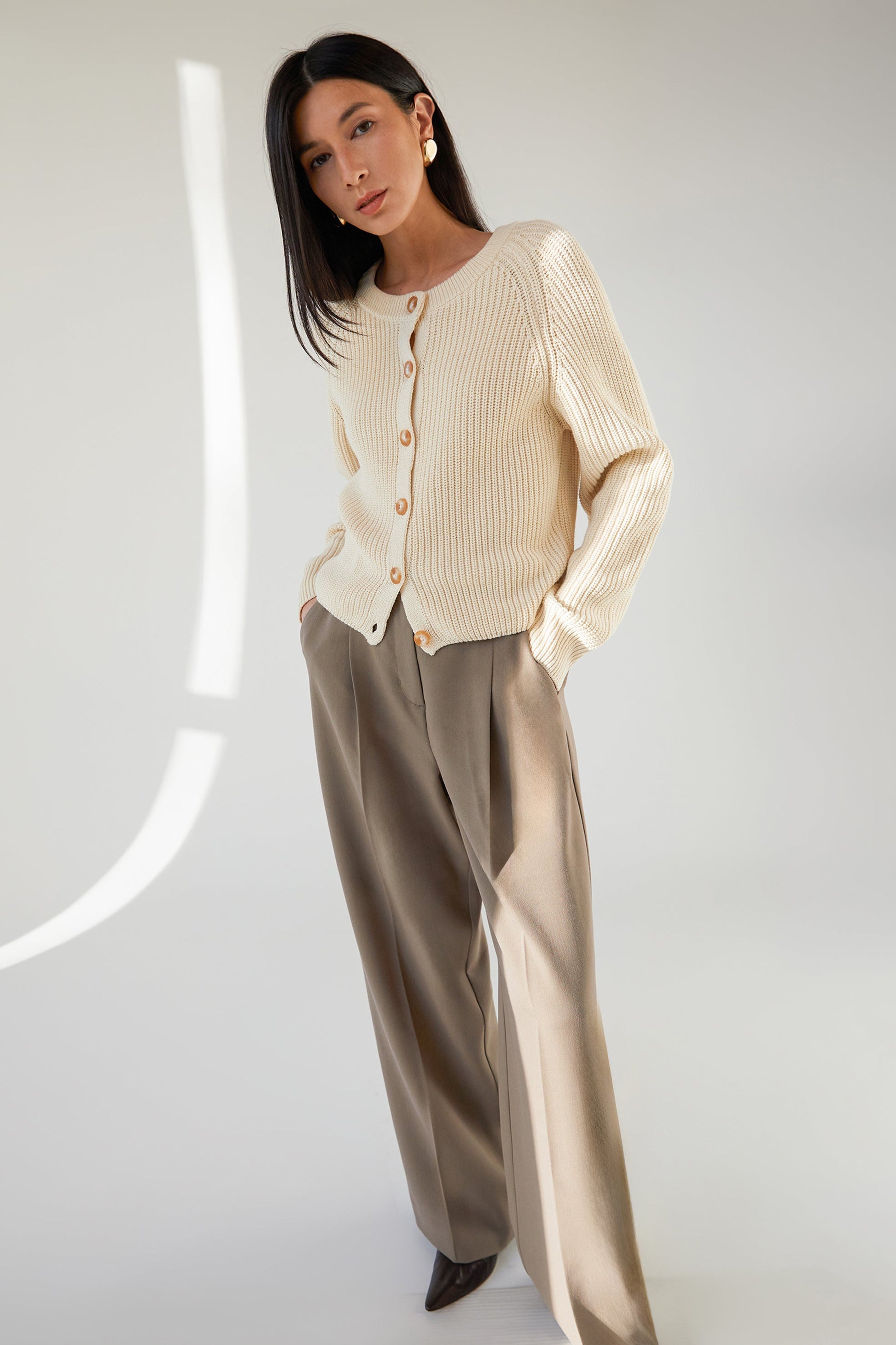 CARDIGAN BOUTONNÉ EN MAILLE ÉPAISSE