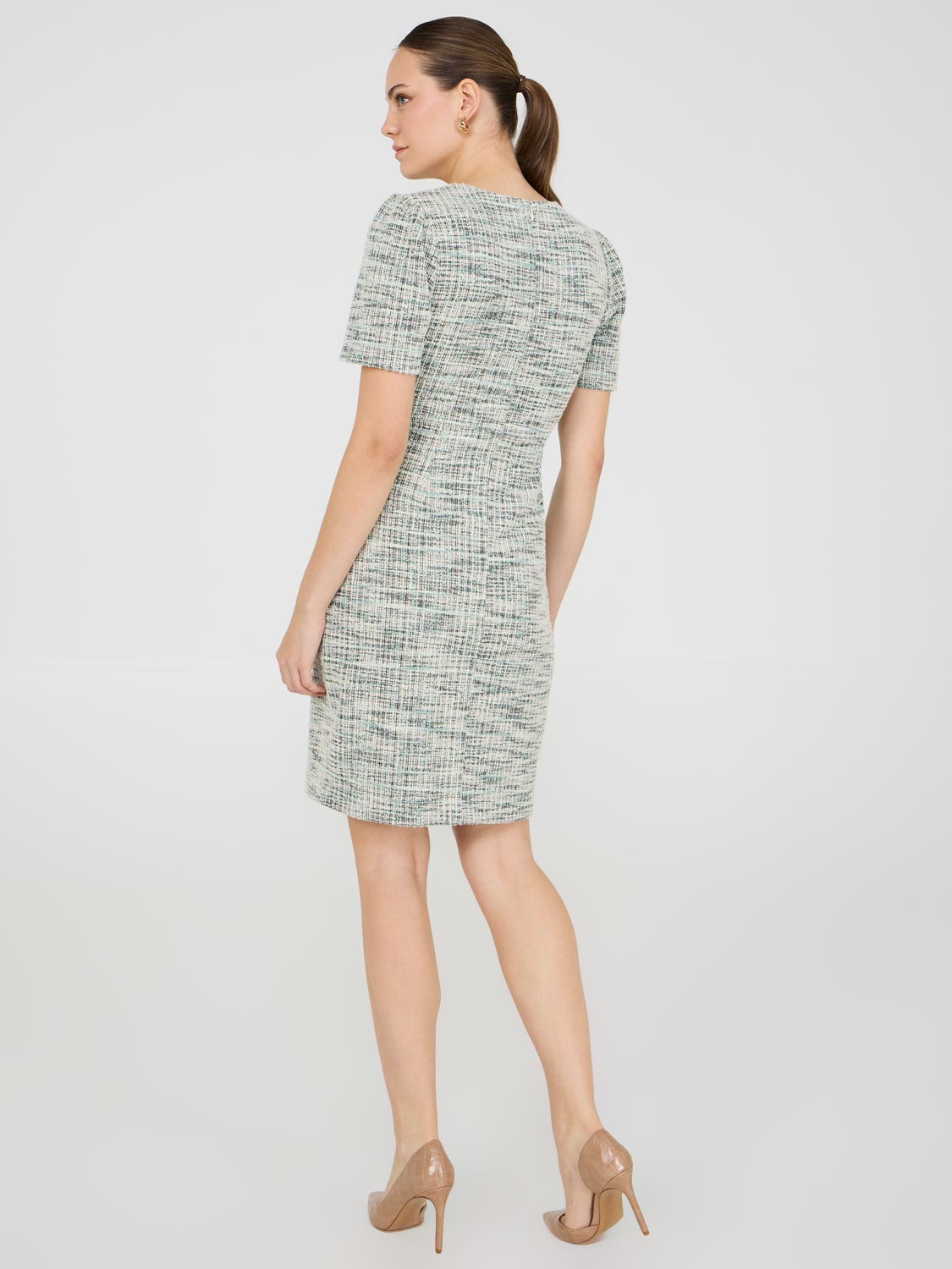 Robe fourreau boutonnée sur le devant en boucle