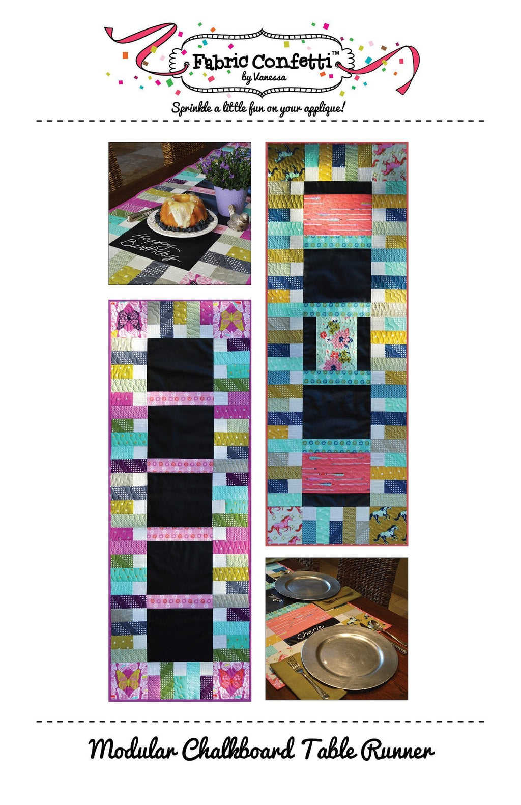 Modular Chalkboard Table Runner