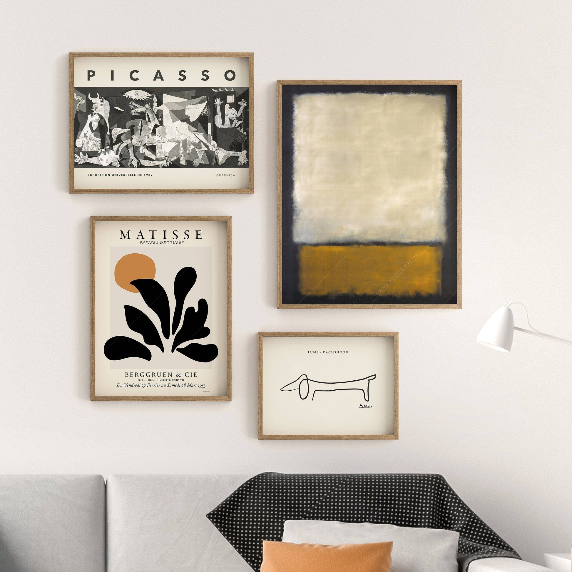 Picasso Matisse Rothko Gallery Wall Set of 4 – Modern Art Print Collection