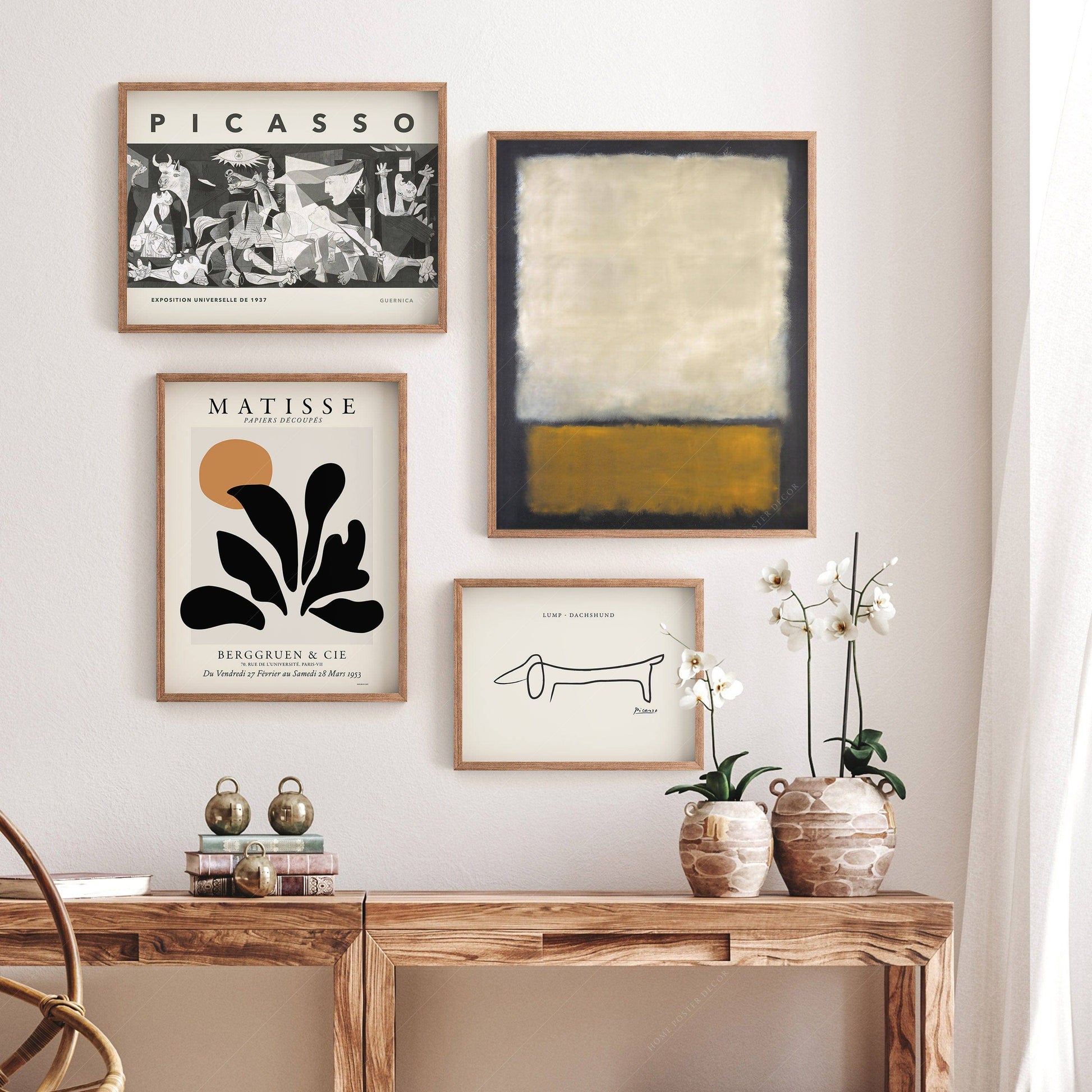 Picasso Matisse Rothko Gallery Wall Set of 4 – Modern Art Print Collection