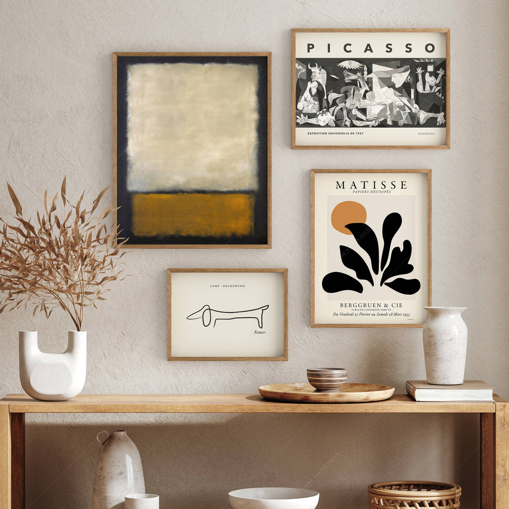 Picasso Matisse Rothko Gallery Wall Set of 4 – Modern Art Print Collection