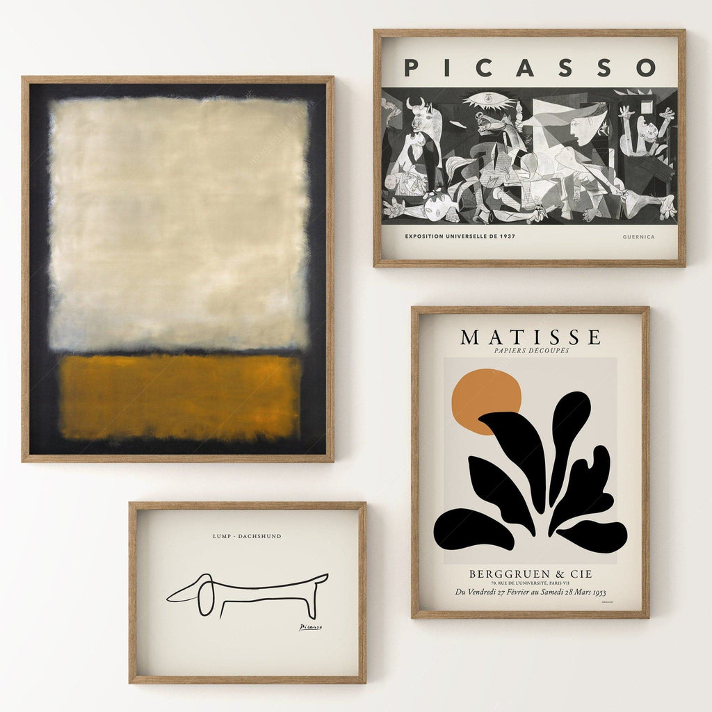 Picasso Matisse Rothko Gallery Wall Set of 4 – Modern Art Print Collection