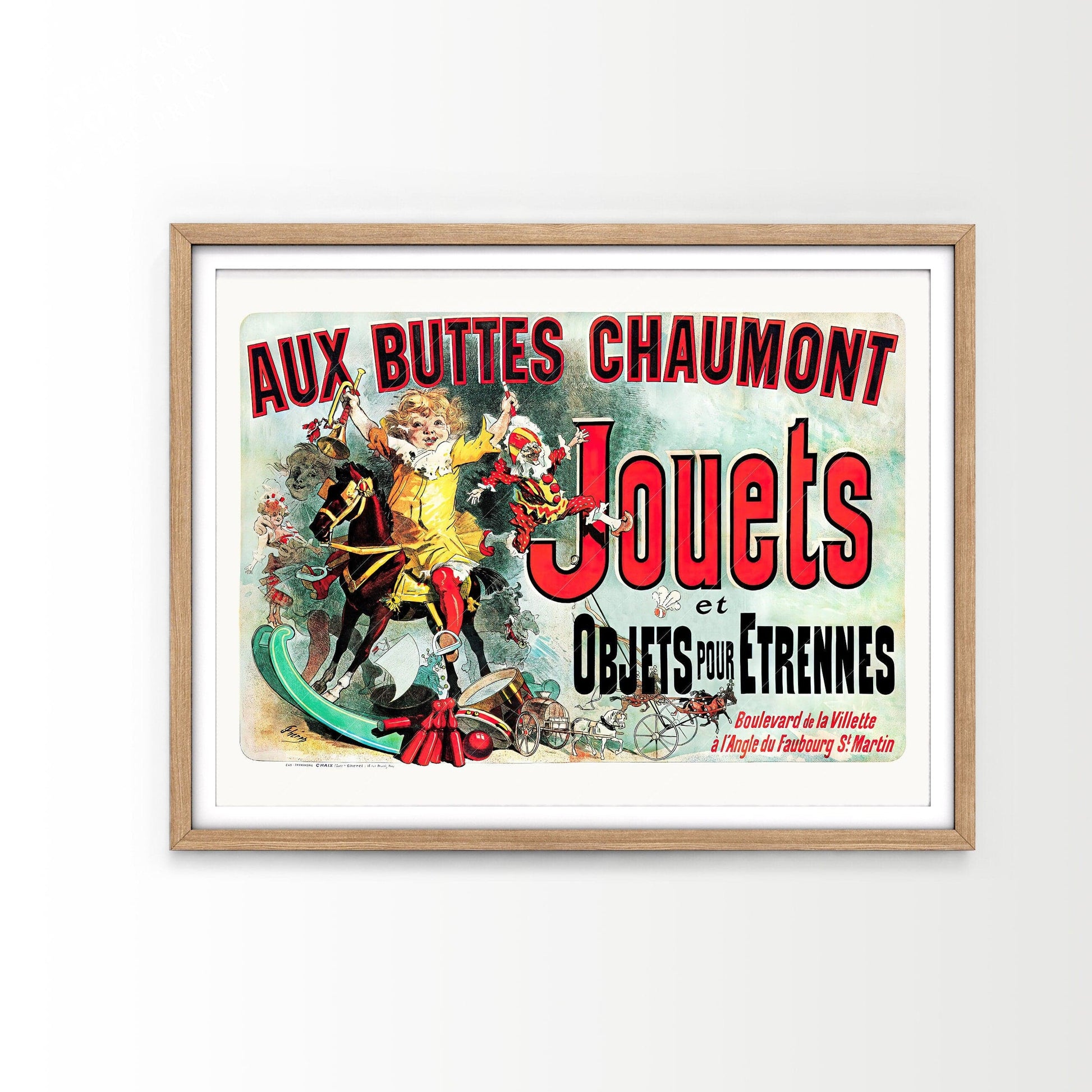 Aux Buttes Chaumont Jouets Poster – Friends TV Show Monica's Apartment Art