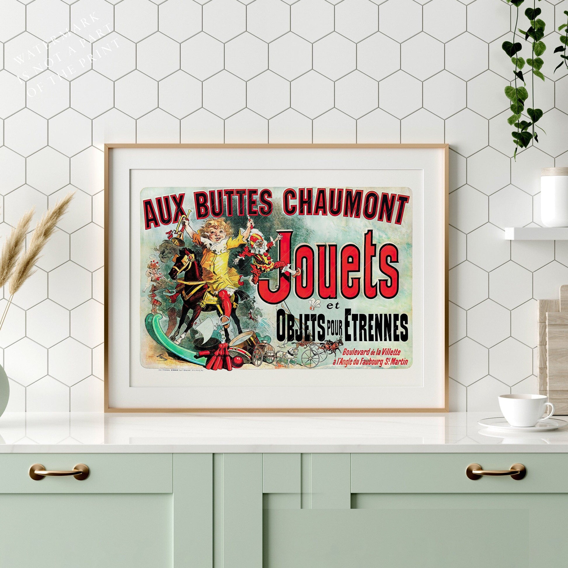 Aux Buttes Chaumont Jouets Poster – Friends TV Show Monica's Apartment Art