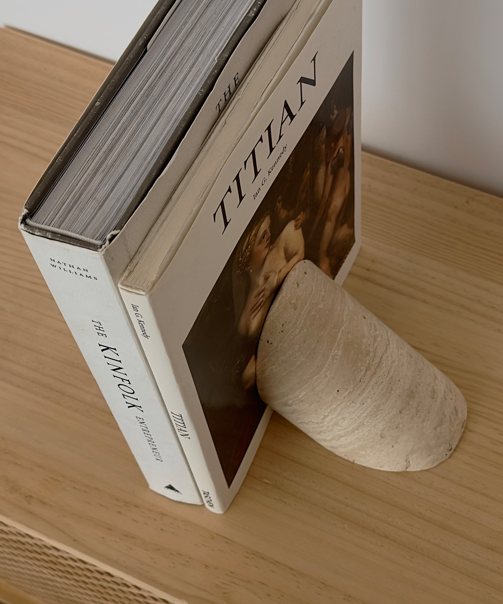 Mono Travertine Bookends