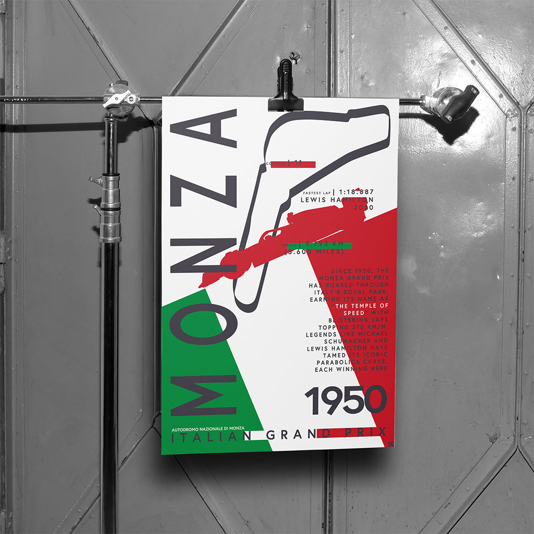 Affiche du Temple de la vitesse du Grand Prix de F1 de Monza