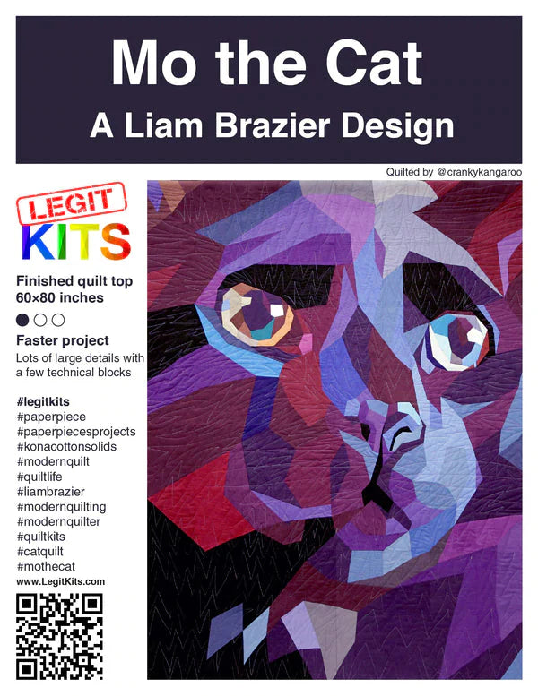 KITS LÉGITIMES, Patron de courtepointe Mo le chat