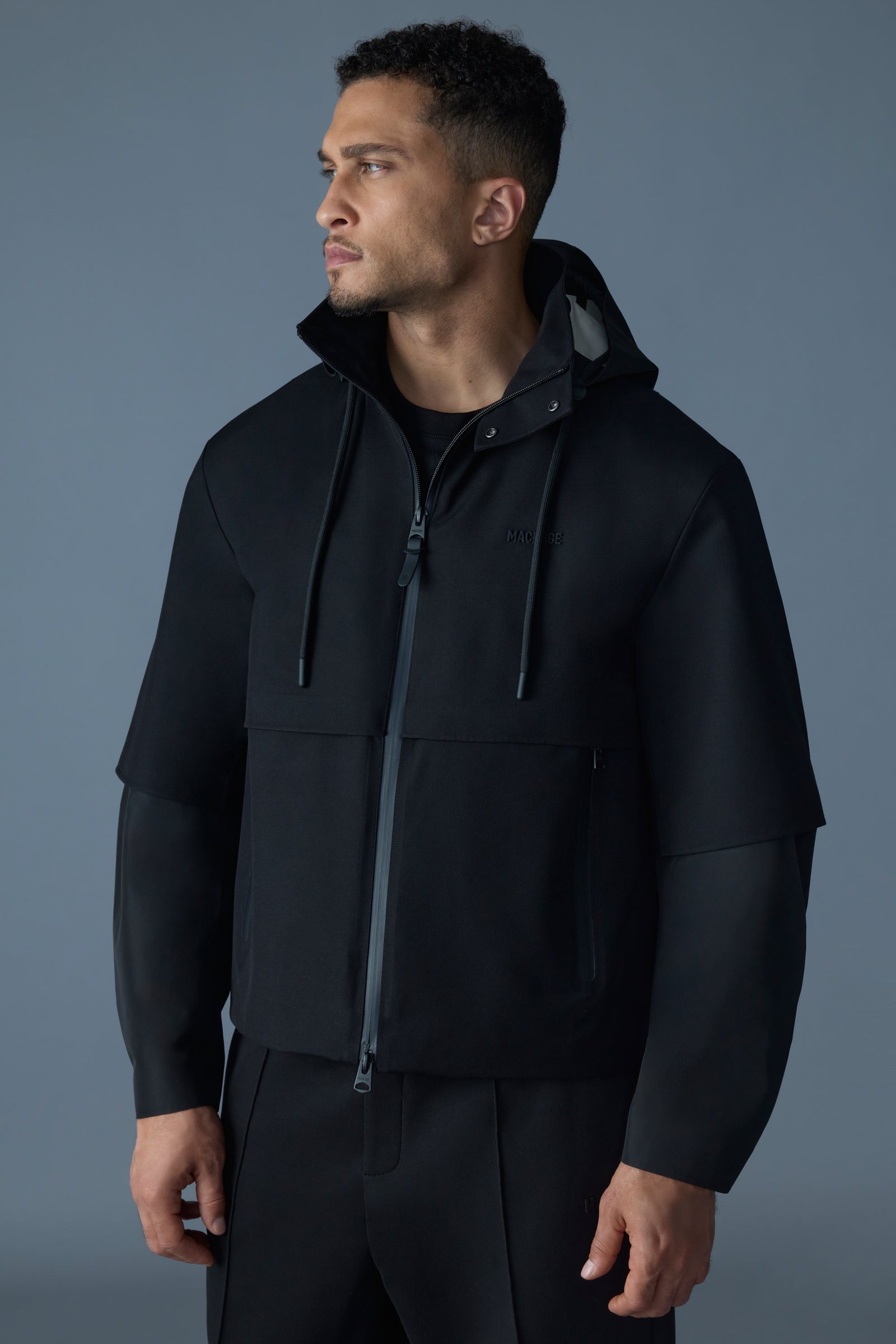 LANE Long Modular Raincoat