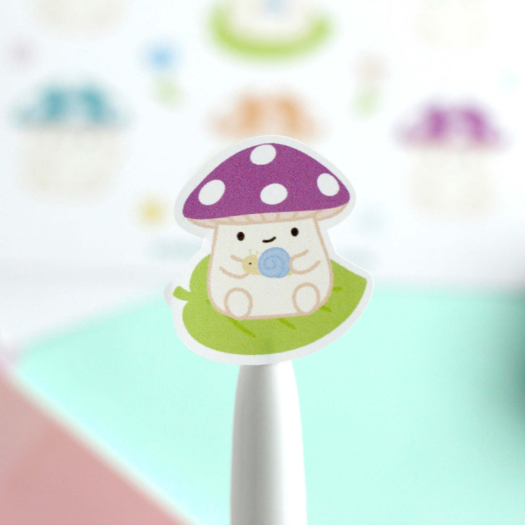 Feuille d'autocollants en vinyle Champignons