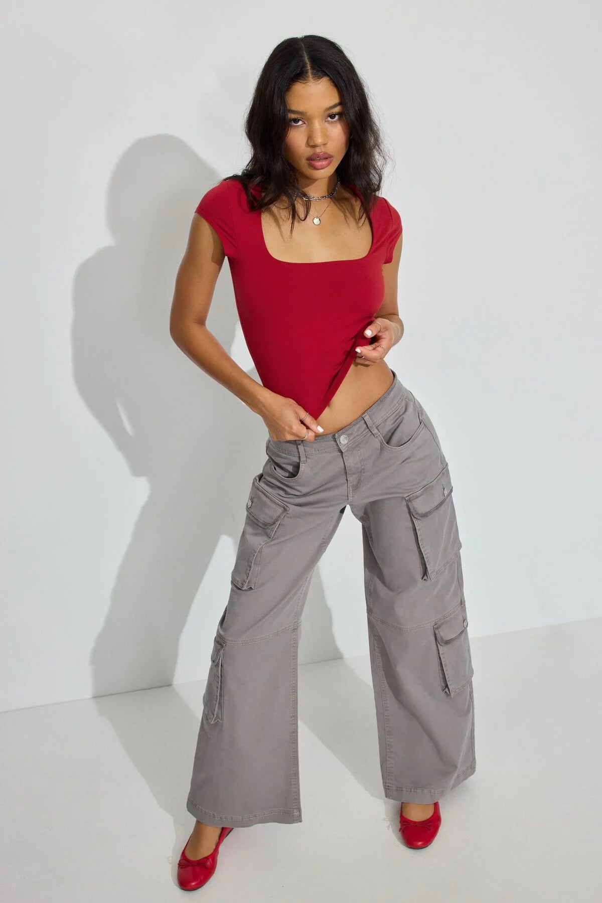 Portia Square Neckline T Shirt