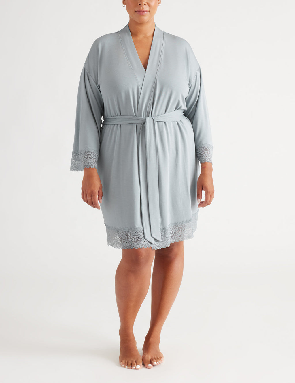 Lace Trim Robe