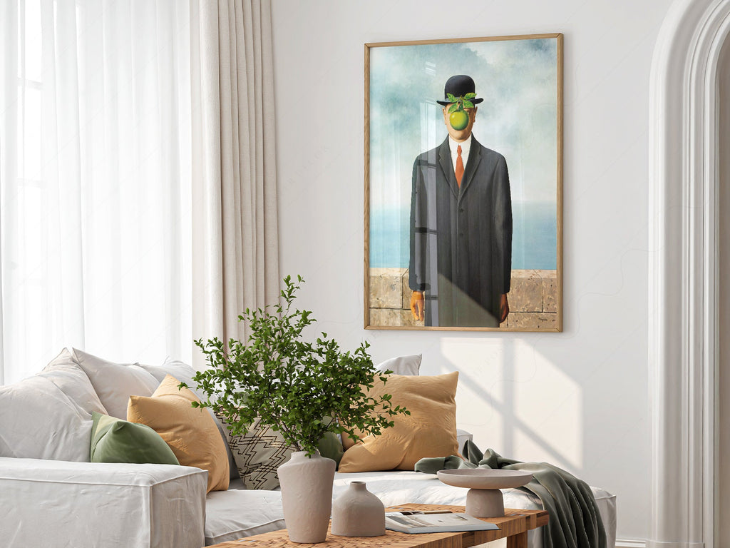 René Magritte The Son of Man Art Print – Surrealist Wall Art Poster