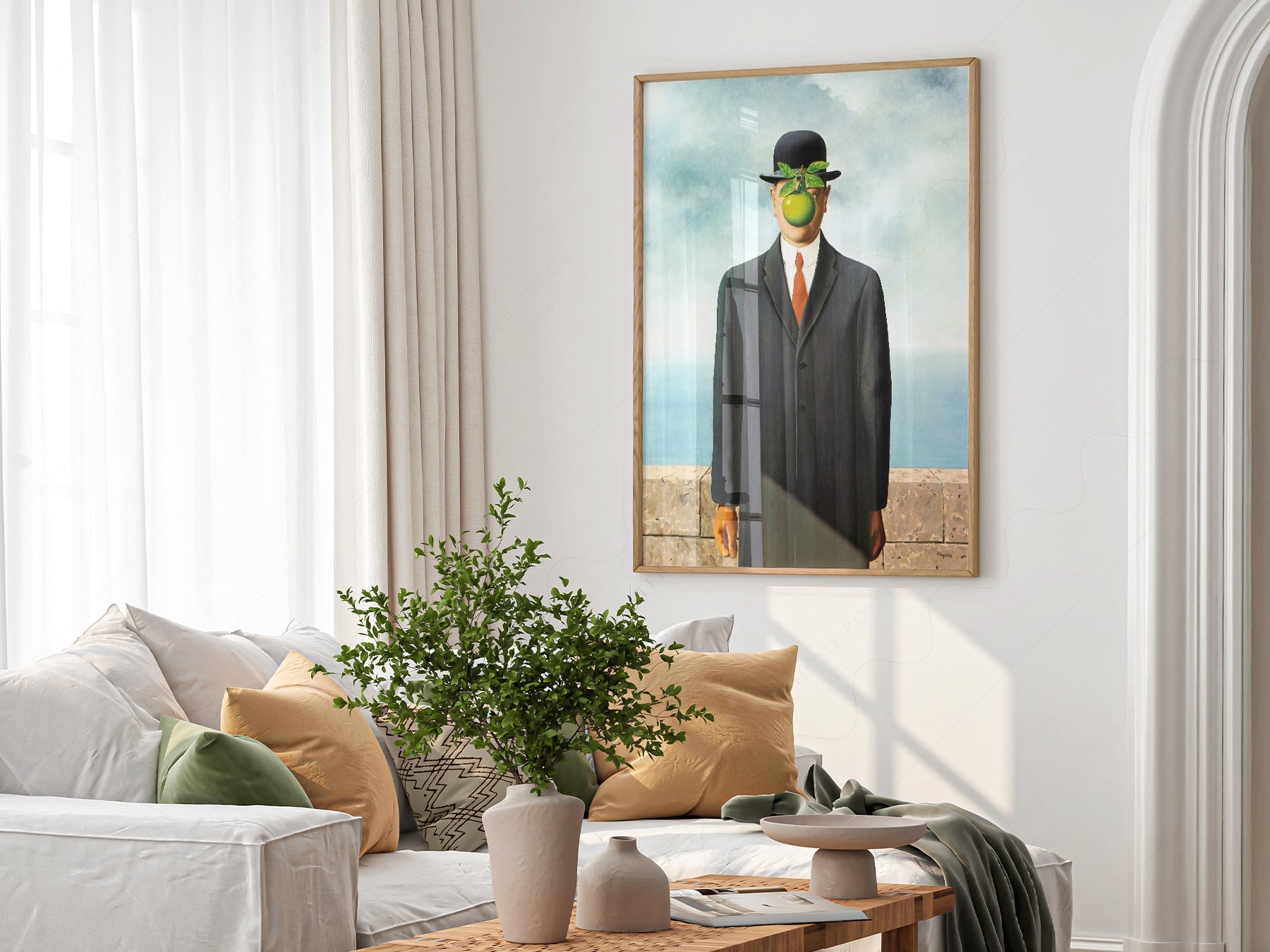 René Magritte The Son of Man Art Print – Surrealist Wall Art Poster