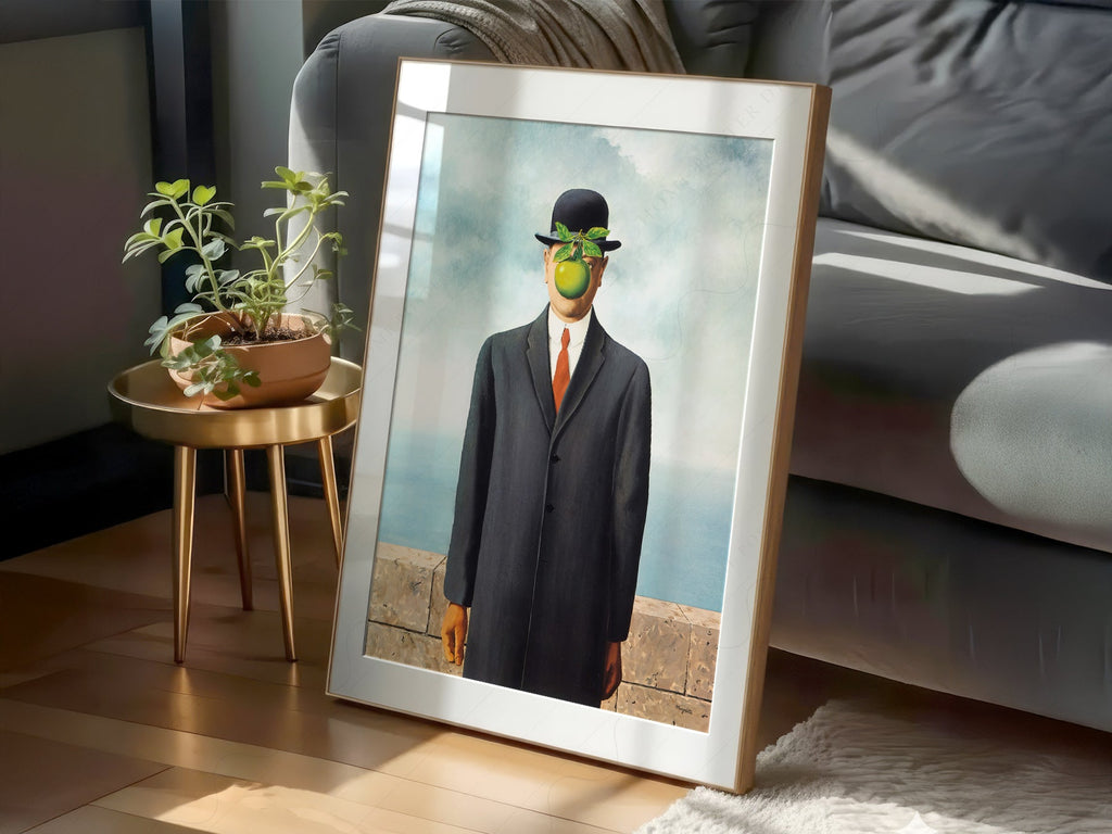 René Magritte The Son of Man Art Print – Surrealist Wall Art Poster