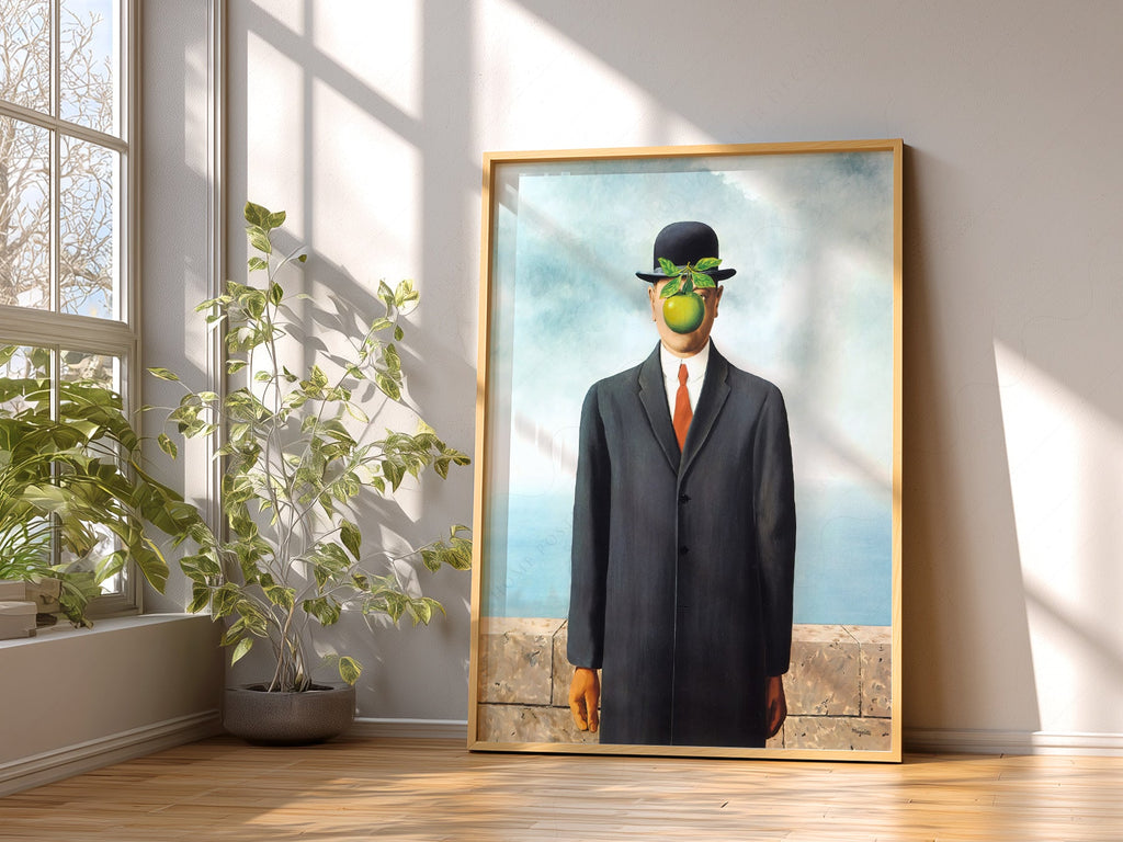 René Magritte The Son of Man Art Print – Surrealist Wall Art Poster