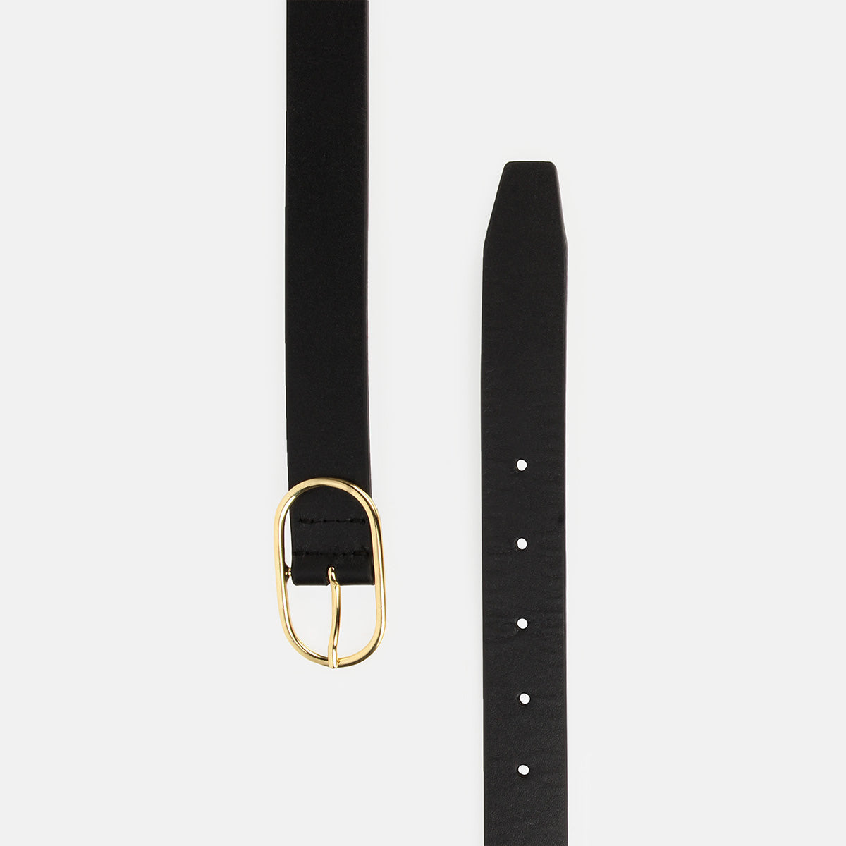 The Sleek Belt Gold Black