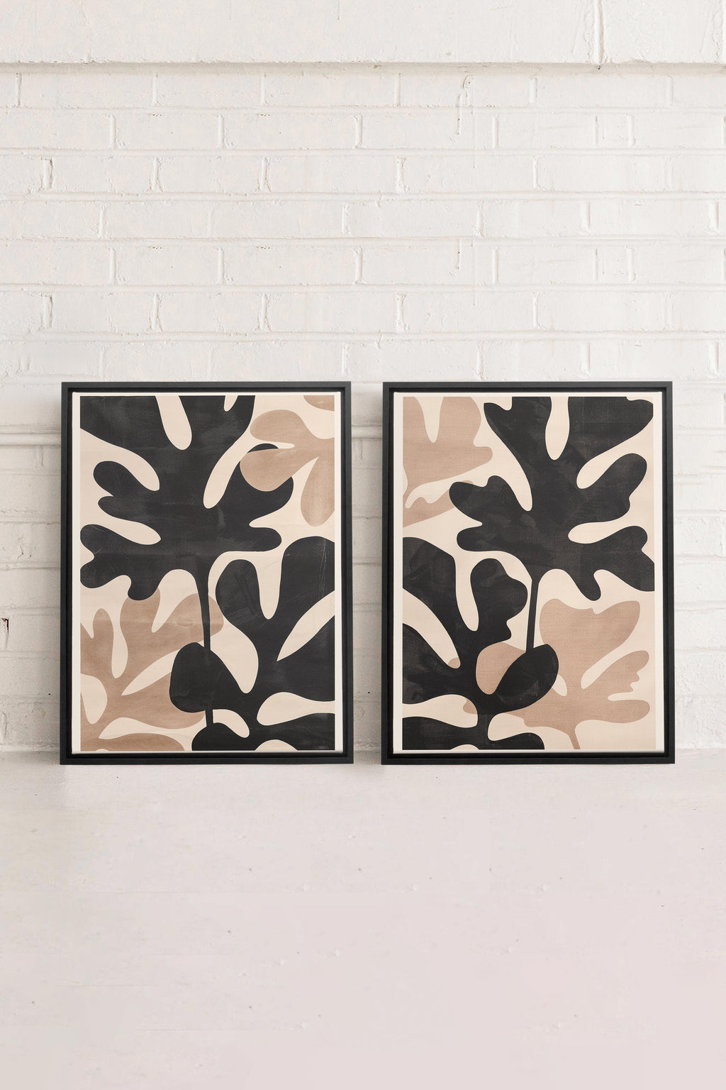 ORGANIC SHADOWS DUO (2 Stretched Canvas Artworks)