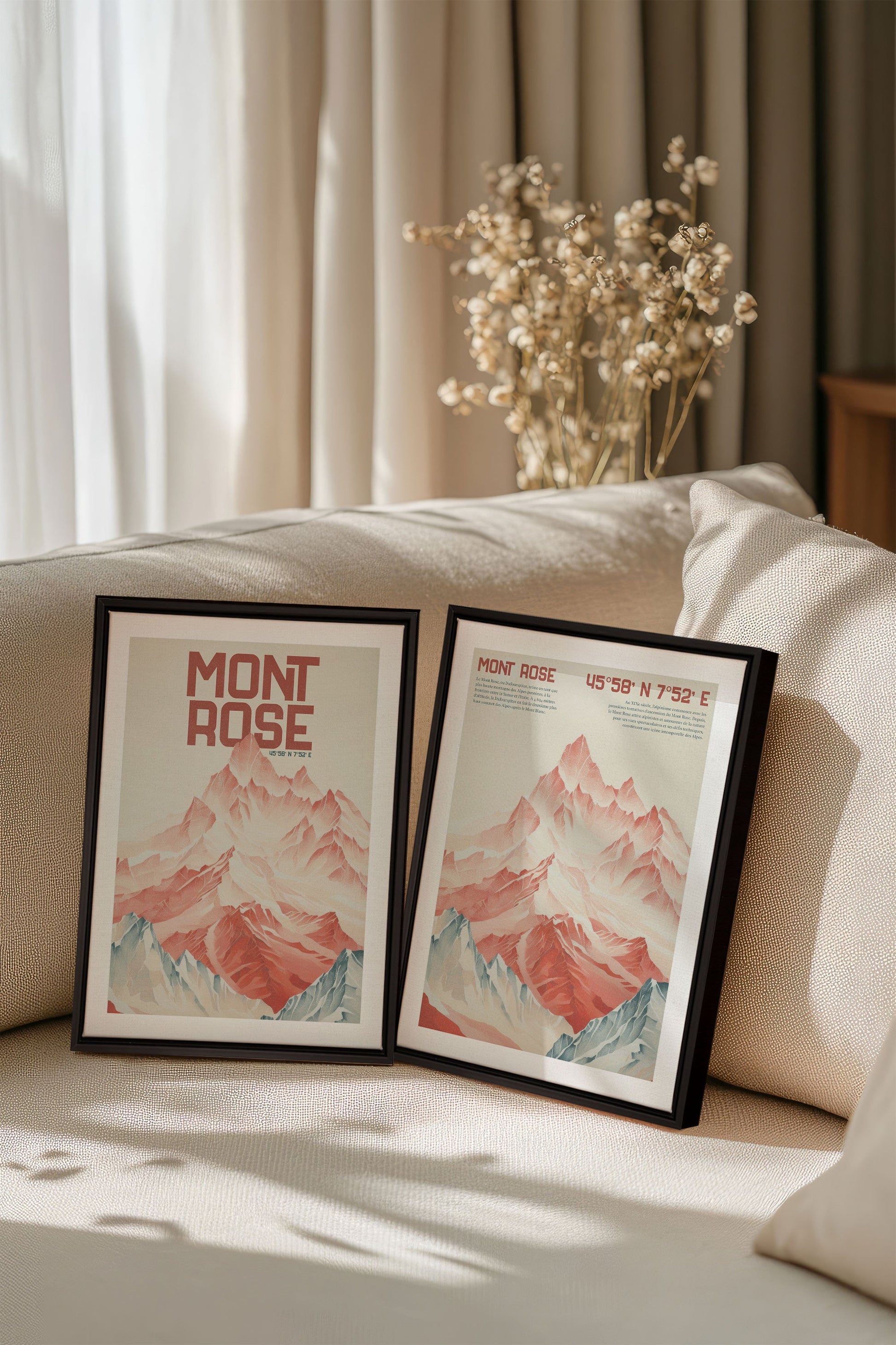 DUO ROSE SUMMIT (2 Stretched Canvas Works)