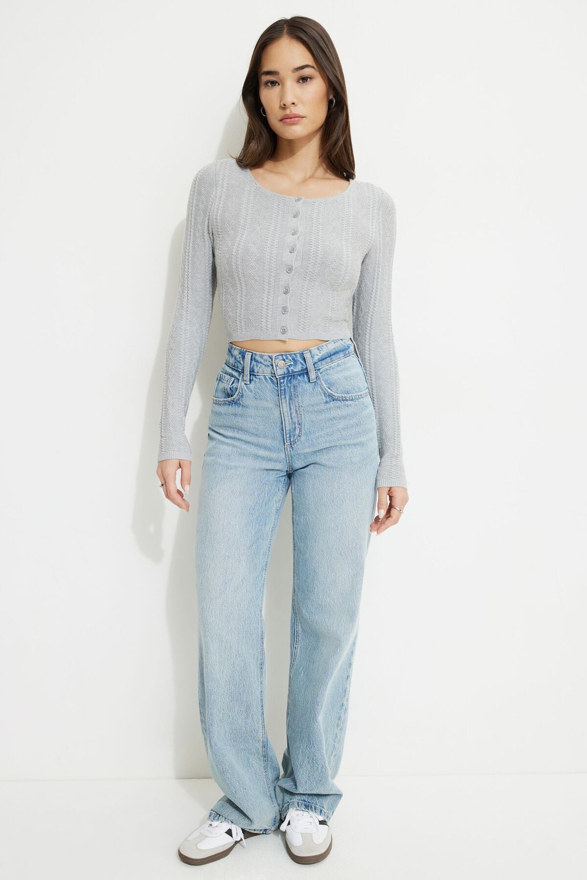 Cardigan en maille torsadée