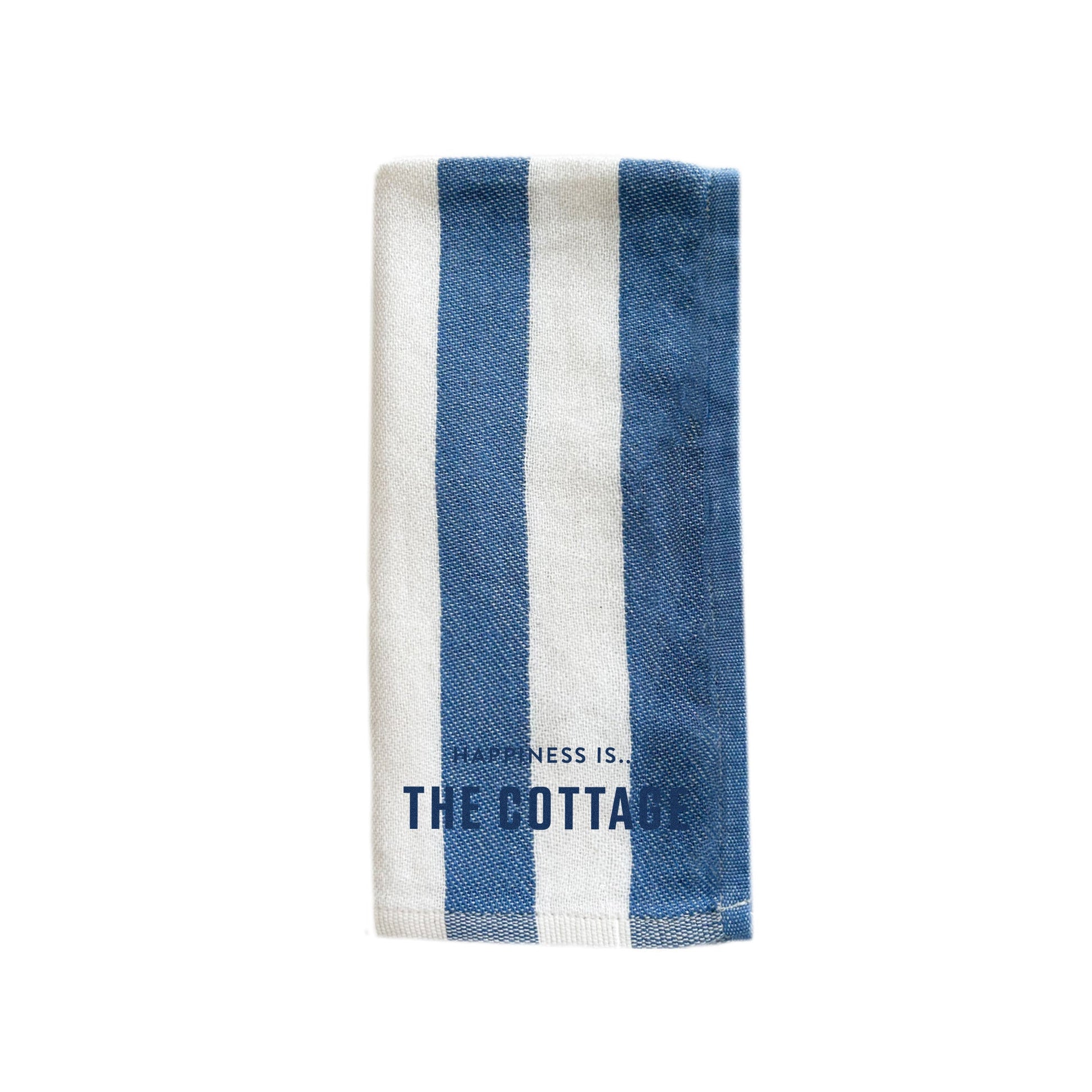 Napkin: Cottage, Blue Stripe
