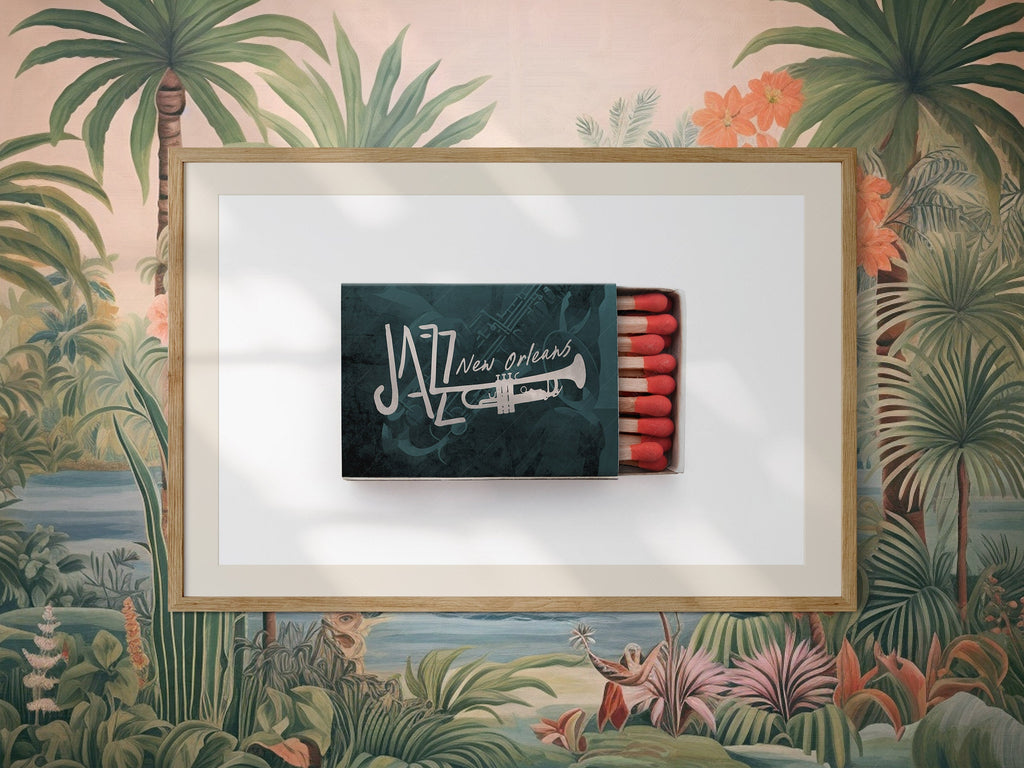 New Orleans Jazz Matchbox Print – Retro Music Wall Art Poster