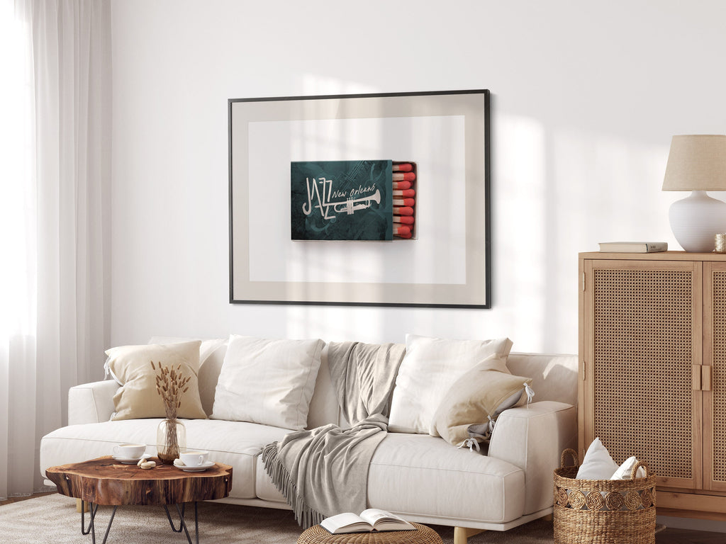 New Orleans Jazz Matchbox Print – Retro Music Wall Art Poster