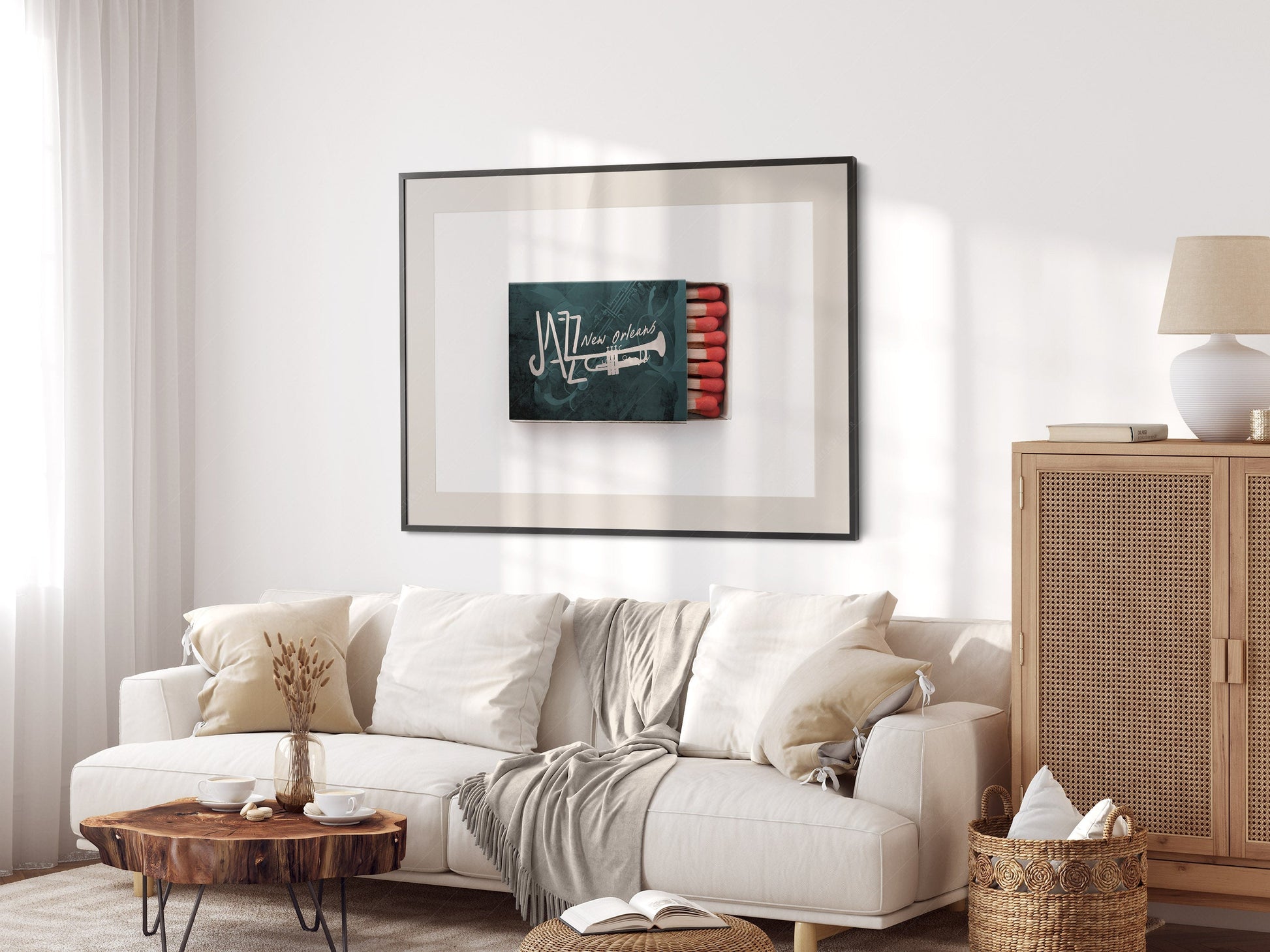 New Orleans Jazz Matchbox Print – Retro Music Wall Art Poster