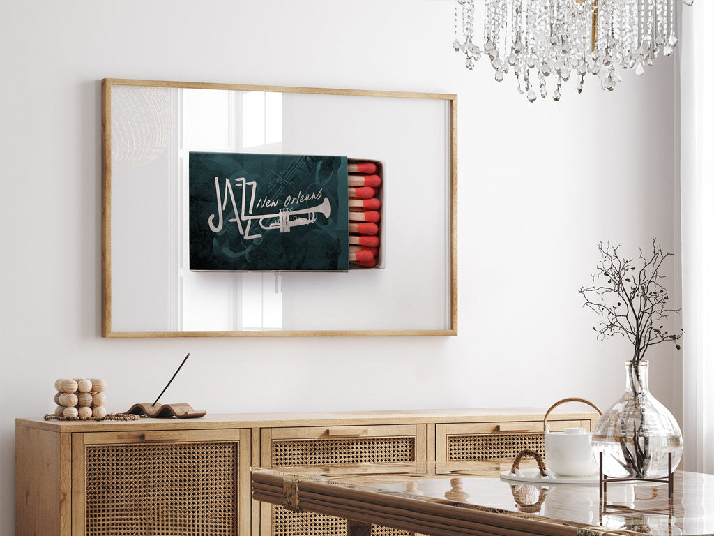 New Orleans Jazz Matchbox Print – Retro Music Wall Art Poster