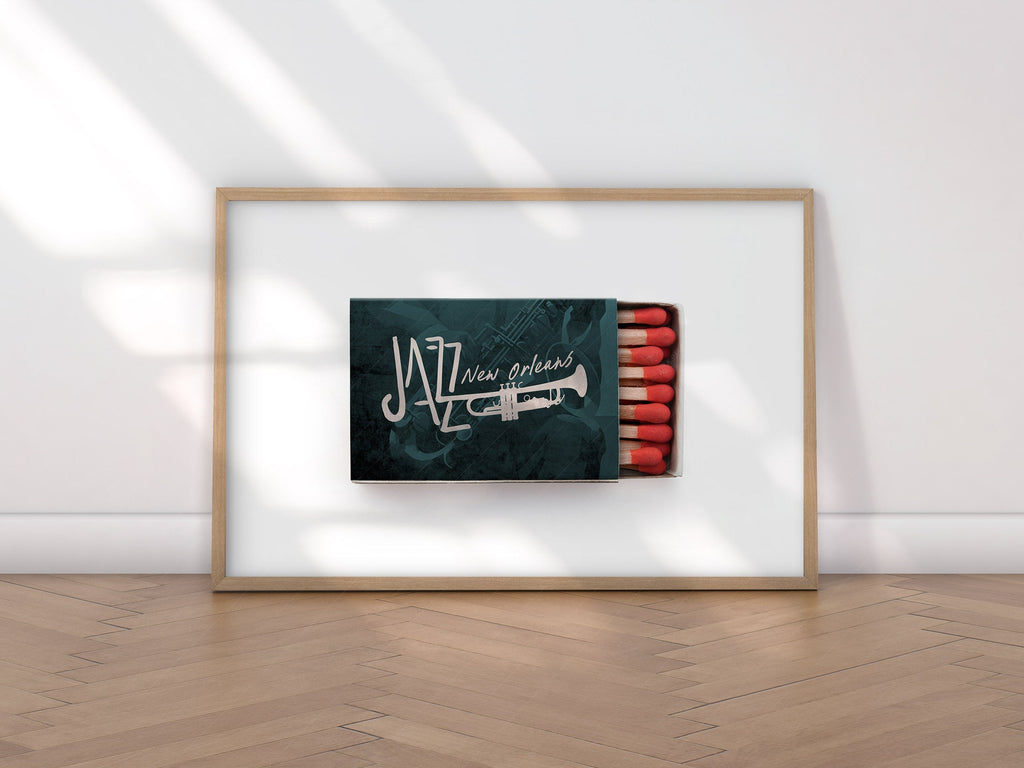 New Orleans Jazz Matchbox Print – Retro Music Wall Art Poster