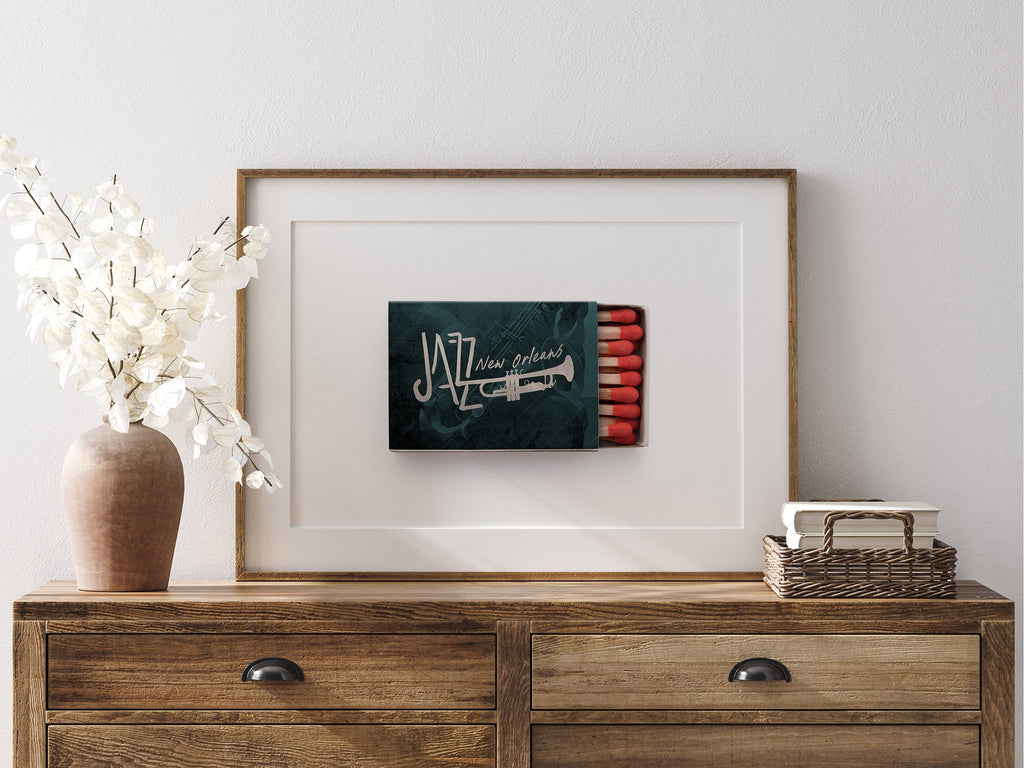 New Orleans Jazz Matchbox Print – Retro Music Wall Art Poster