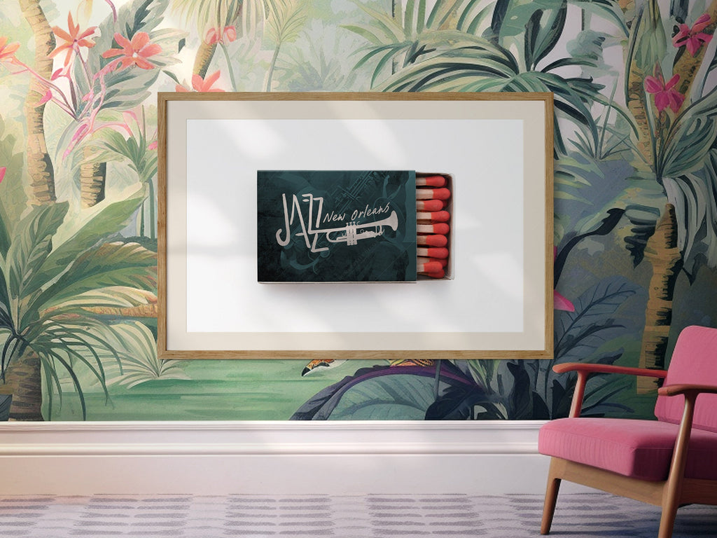 New Orleans Jazz Matchbox Print – Retro Music Wall Art Poster