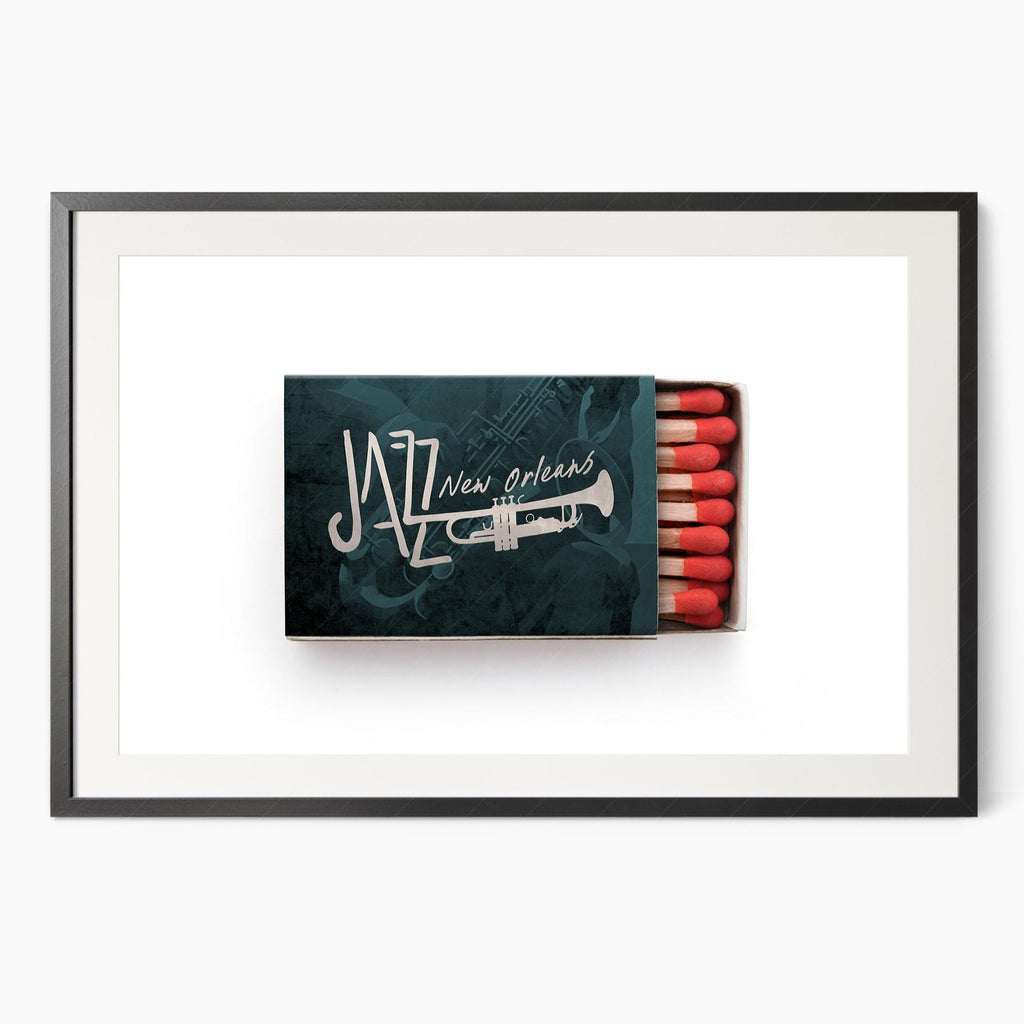 New Orleans Jazz Matchbox Print – Retro Music Wall Art Poster