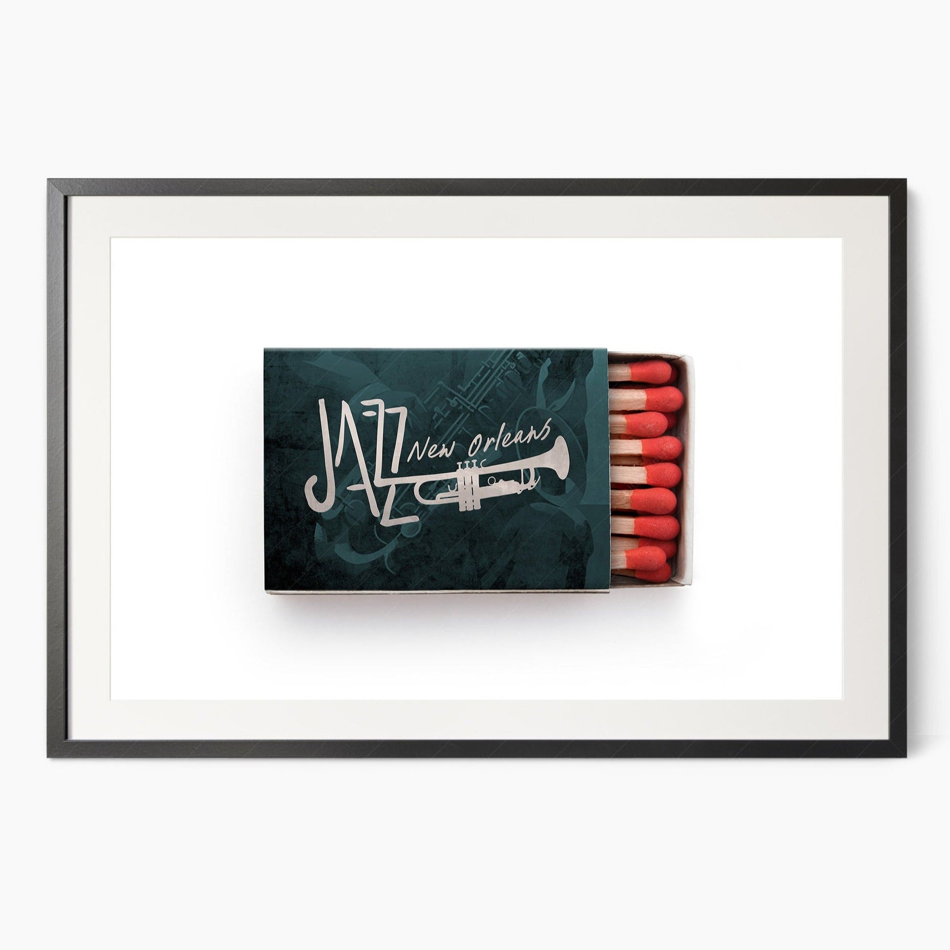 New Orleans Jazz Matchbox Print – Retro Music Wall Art Poster