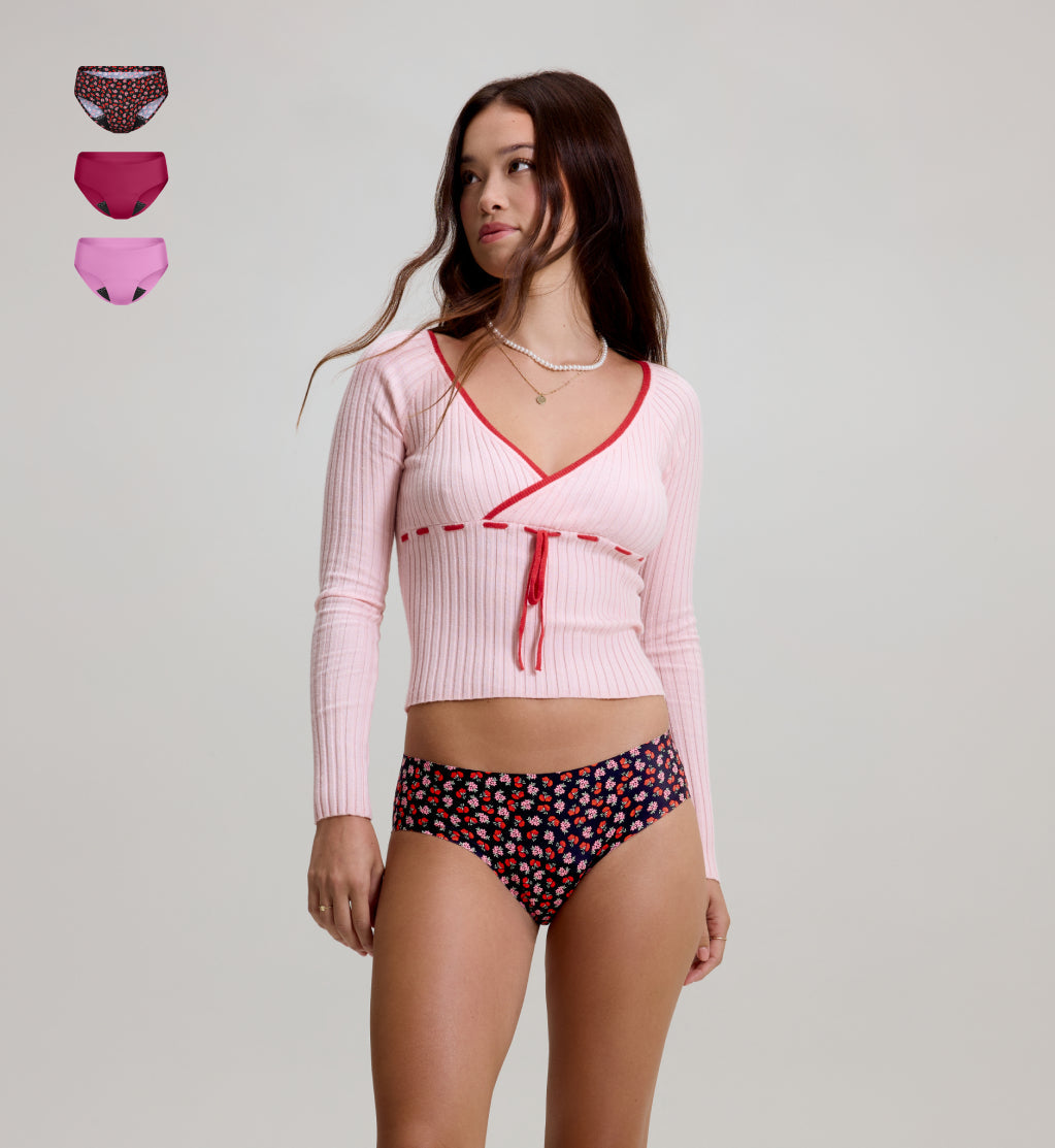 Teen Leakproof UltraThin No-Show Bikini 3-Pack