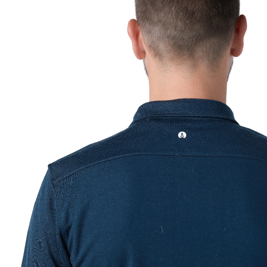 NorthWool Men's Merino Wool Shaket - Midweight Button Down Regular Fit (Navy)