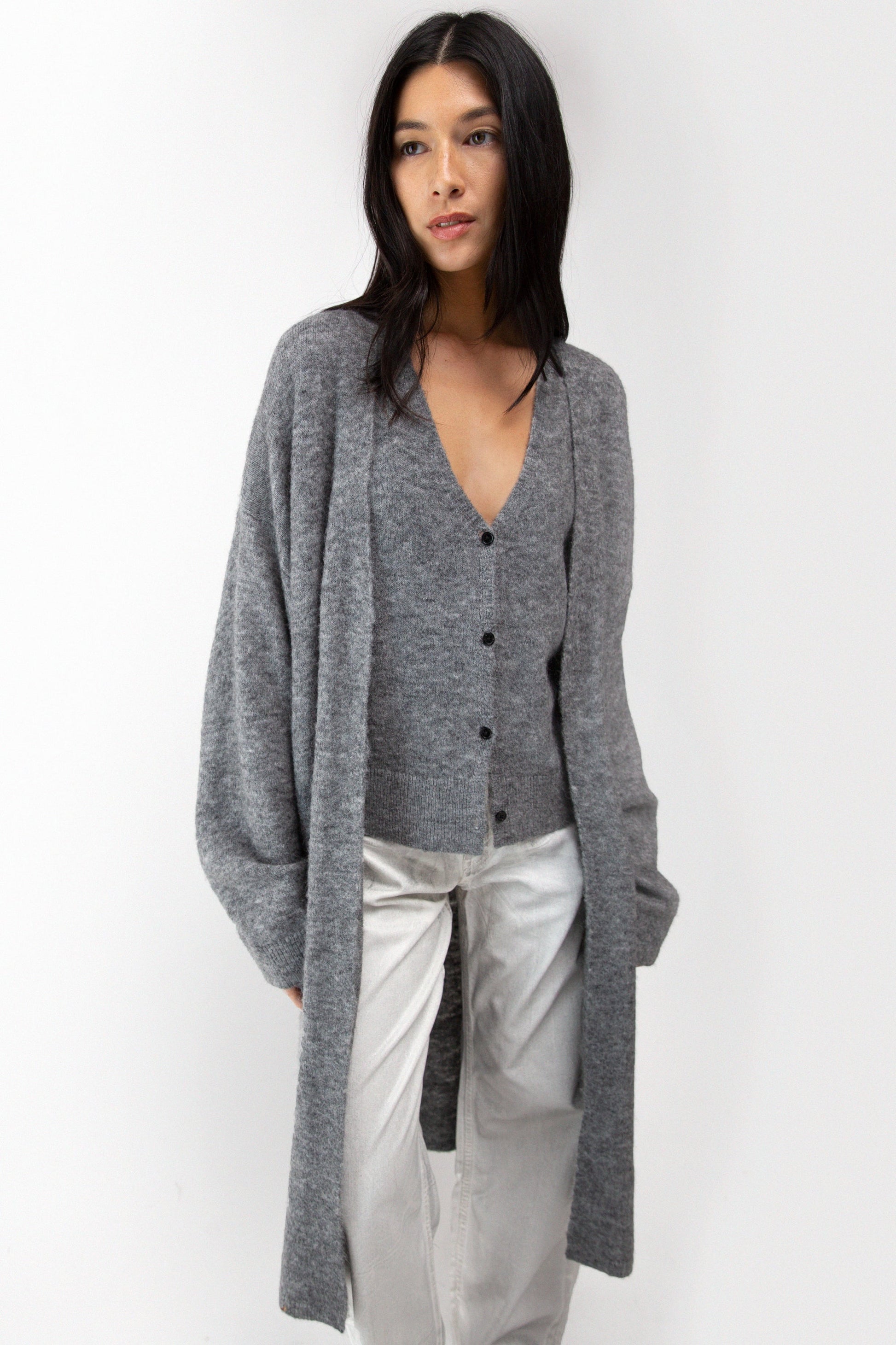 Gilet pull boutonné sur le devant