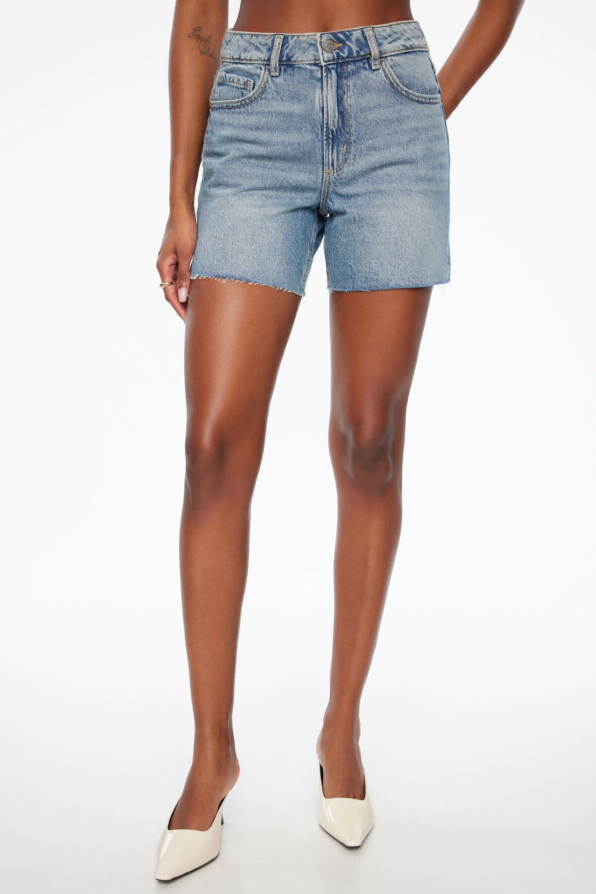 Justina Straight Denim Shorts