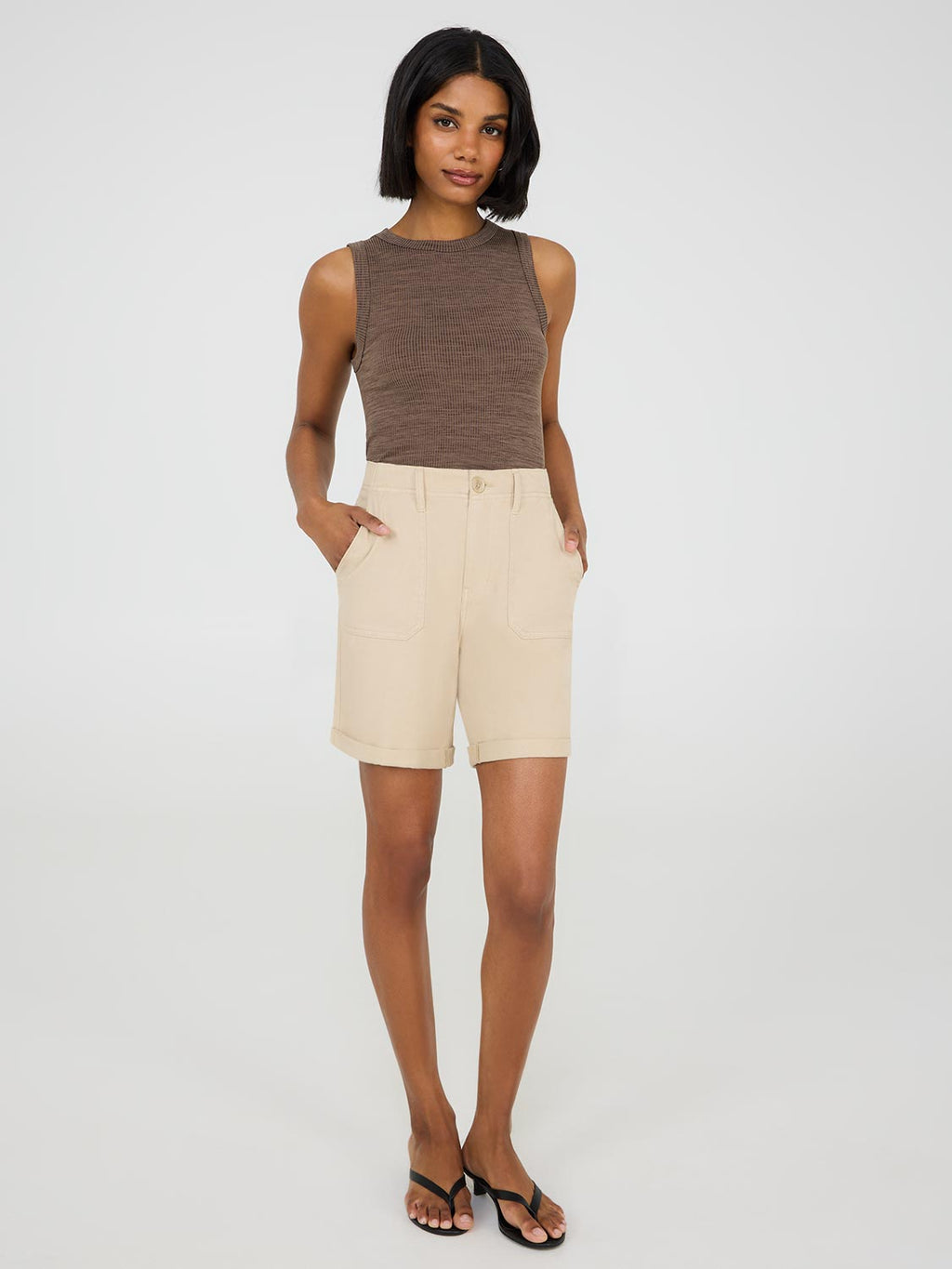 Sleeveless Ribbed Tank Top